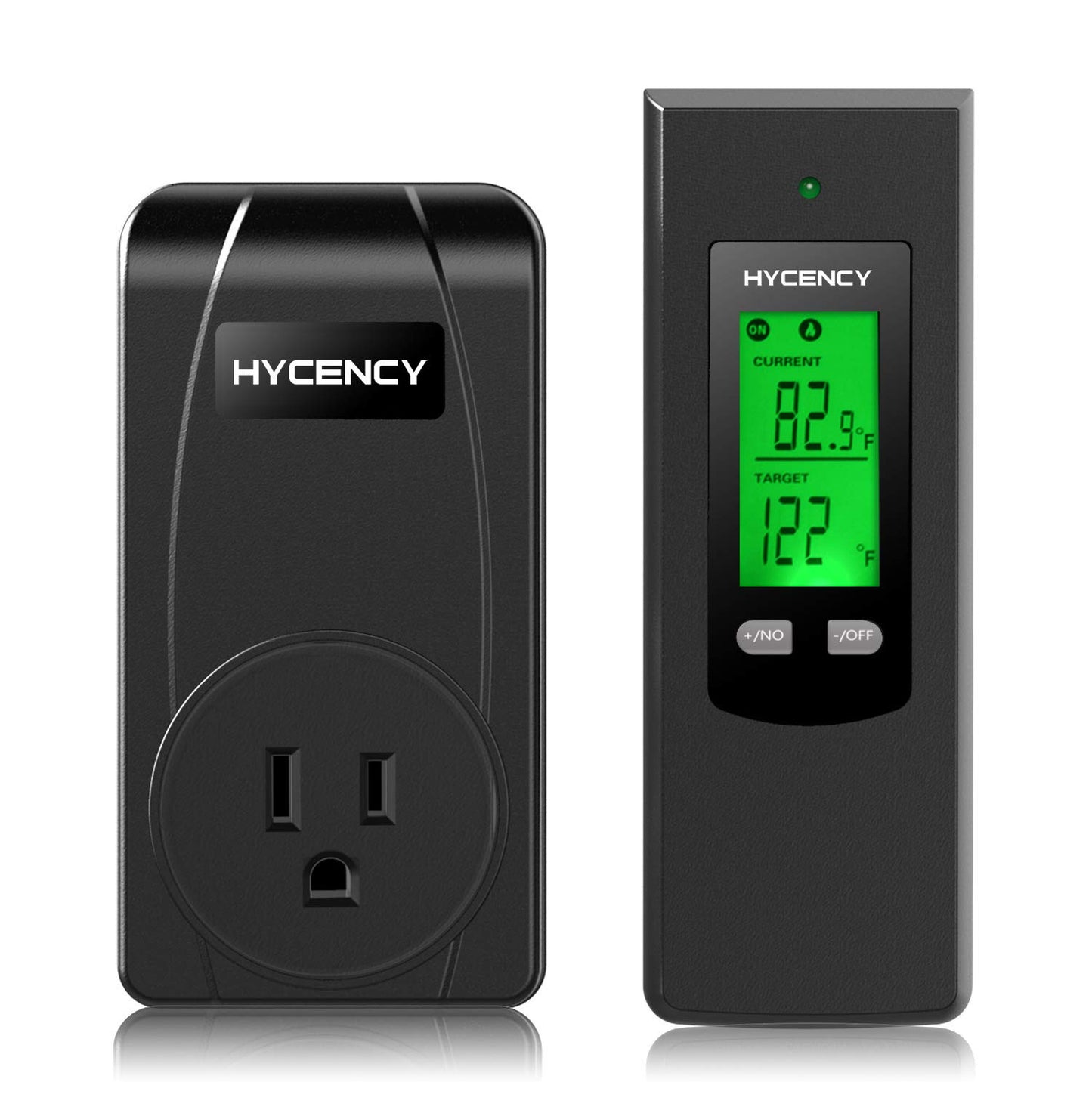 OKAYLIGHT's brands Hycency Programmable Wireless Plug in Thermostat Outlet, Electric Thermostat Controlled Outlet with Built-in Temperature Sensor Remote Control (Black)
