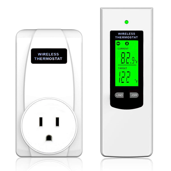 OKAYLIGHT's brands Hycency Programmable Wireless Plug in Thermostat Outlet, Electric Thermostat Controlled Outlet with Built-in Temperature Sensor Remote Control (White)